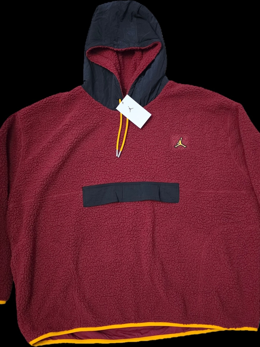 Jordan Men's Maroon Sherpa Pullover Hoodie